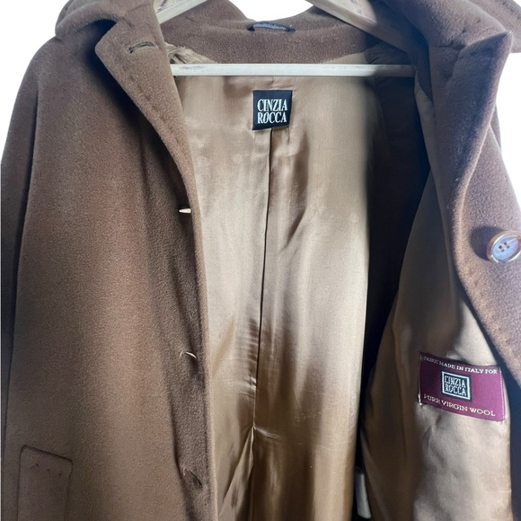 Cinzia Rocca Brown Coat - Virgin Wool - Made in Italy - Picture 4 of 9